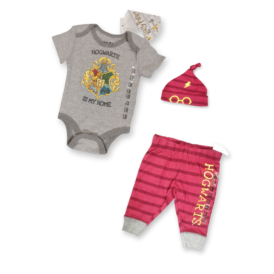 Conjunto Harry Potter – 3 Piezas – 0 a 3 Meses&nbsp;[NUEVO]