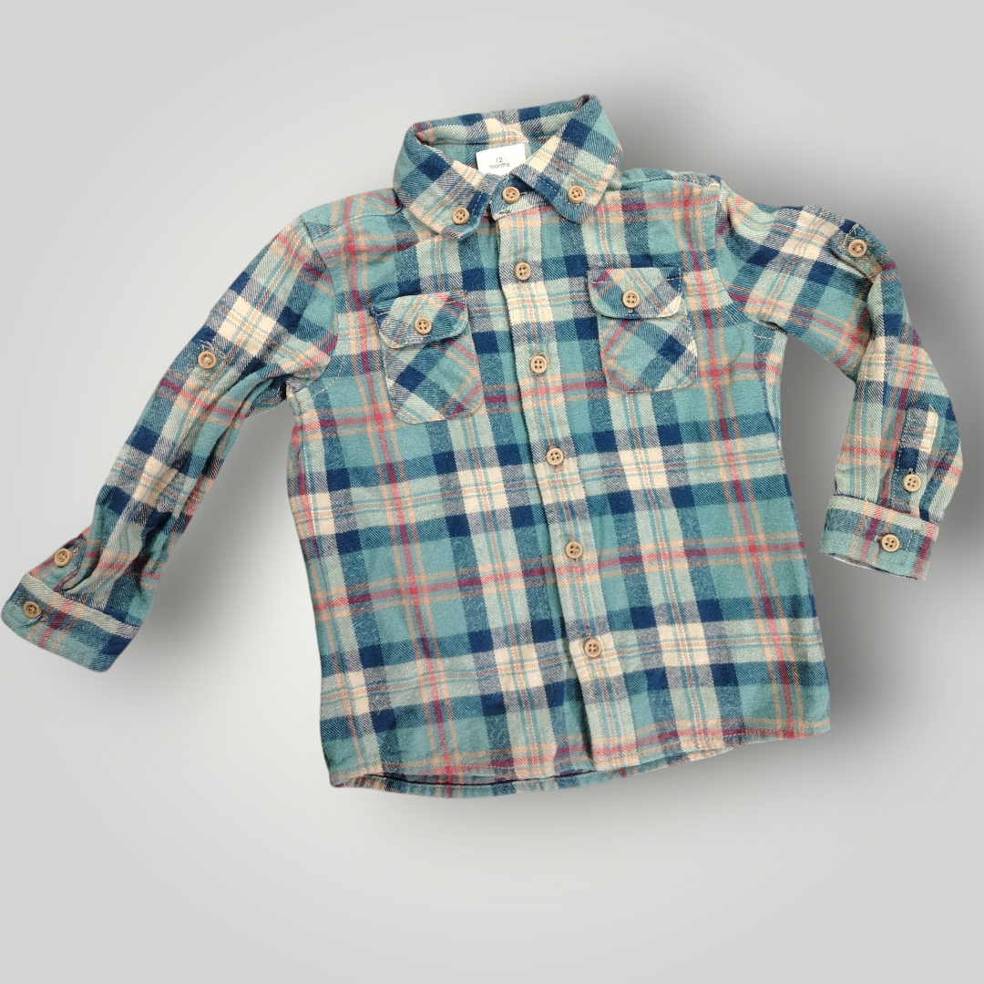 Camisa Leñadora para Niño – 12 Meses – Seminueva