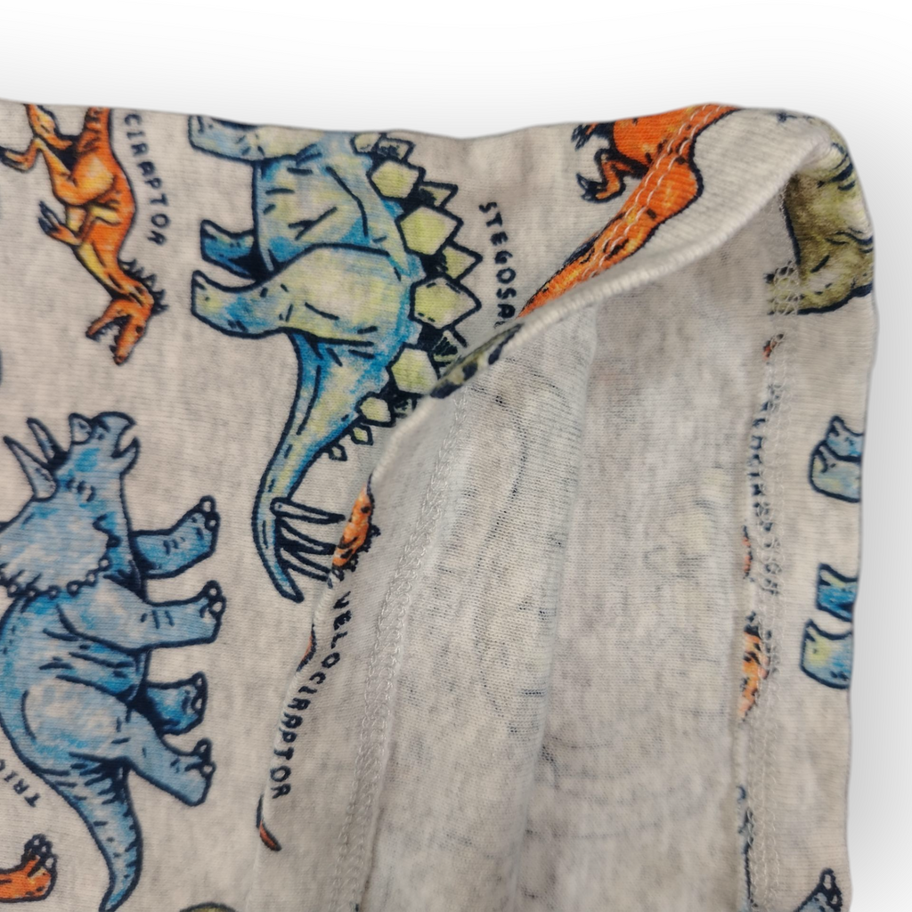 Conjunto Niño Dinosaurio Naranja + Short Camuflado (9–12 meses) [Semi-Nuevo]