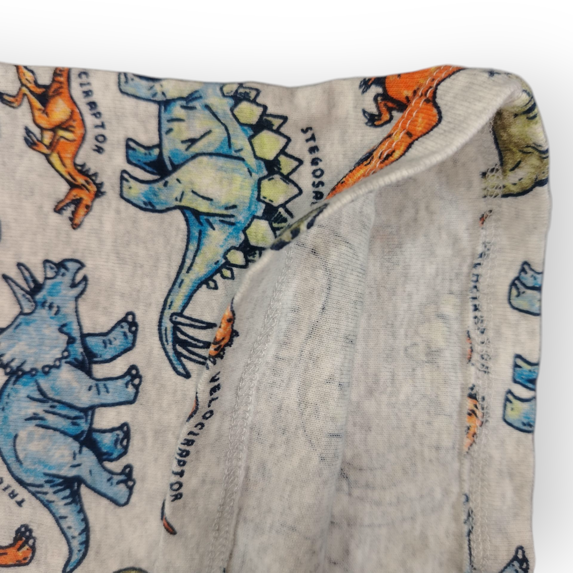 Conjunto Niño Dinosaurio Naranja + Short Camuflado (9–12 meses) [Semi-Nuevo]