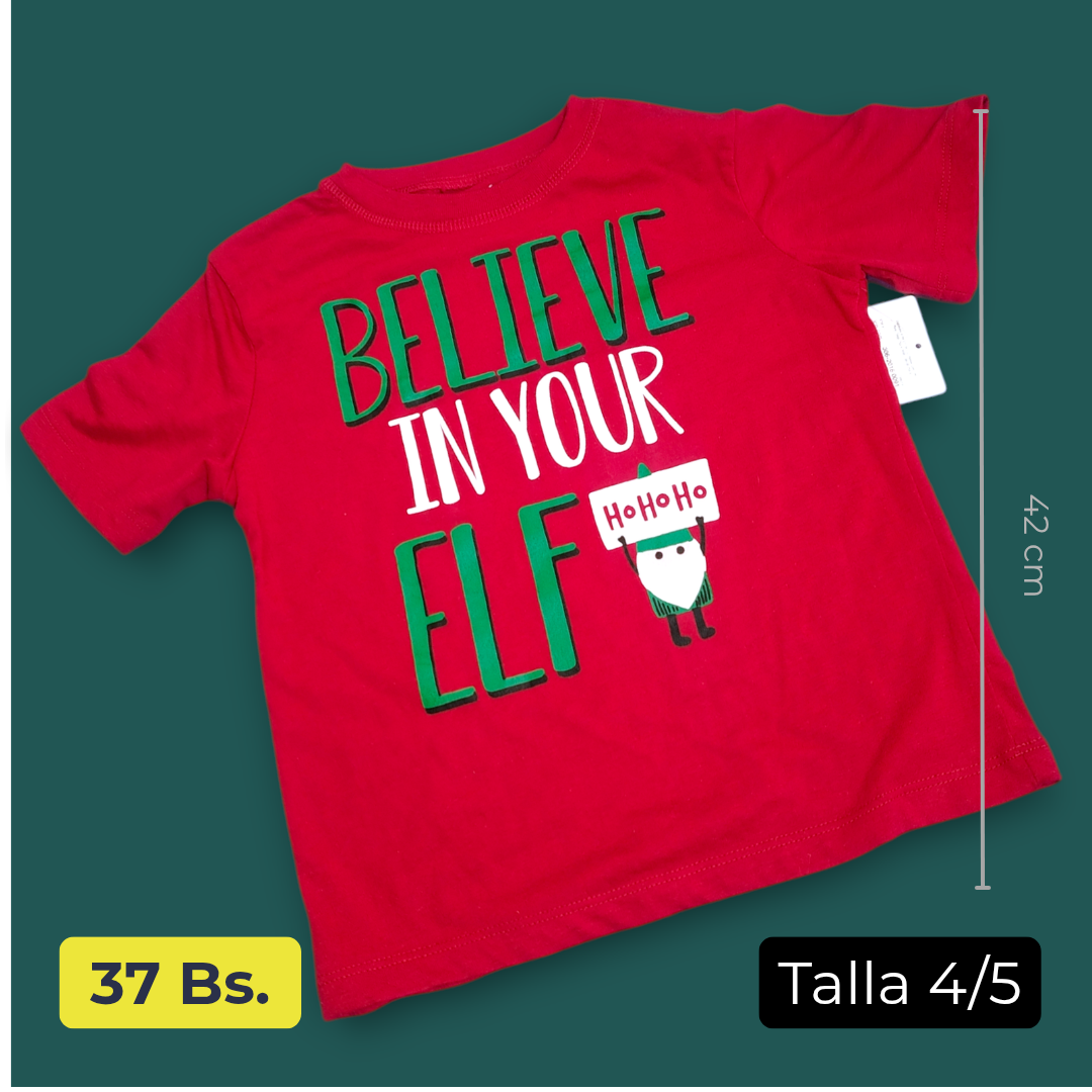 Polera ELF Roja Talla 4/5