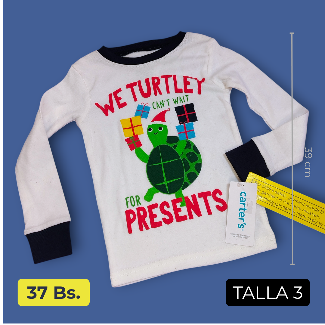 Polera Carter's Navidad Talla 3